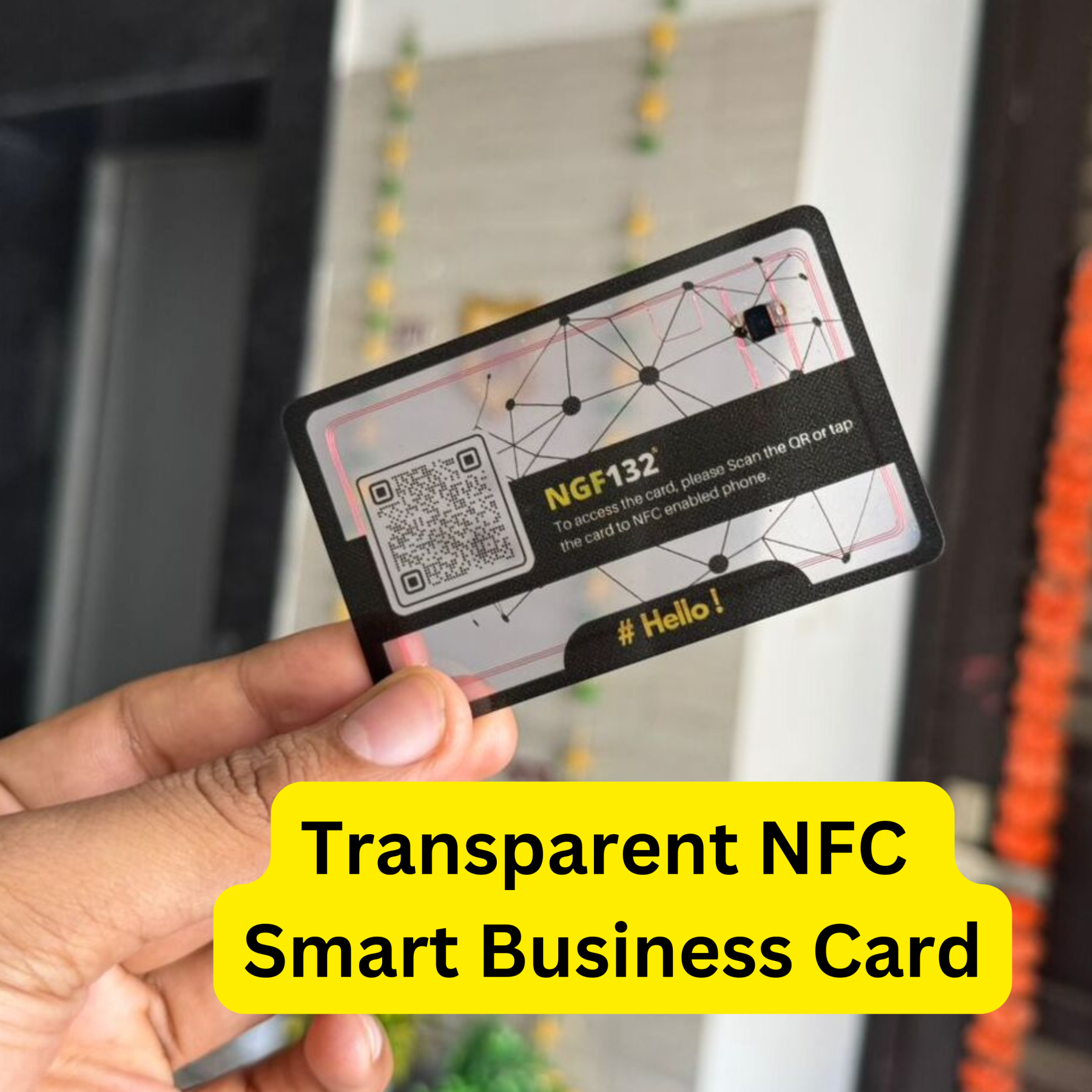 Transparent NGF132 Business card with NFC