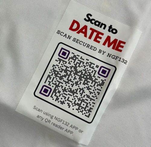 QR Based White Cotton Tee Shirt, Get attention and bring leads for life. 